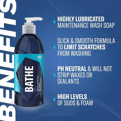GYEON Wet Coat Kit - Hydrophobic Ceramic Spray Coating for Cars - High Gloss Solutions for Your Car Paint Wheels and Glass - Spray On Rinse Off Easy DIY Use Formula