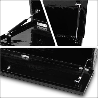 DNA MOTORING Truck Tool Box Lockable Storage Box, Truck Bed Tool Box Truck Bed Organizer Aluminum Truck Tool Boxes for Bed of Truck, w/Lock & Keys, 47"L X 15" W X 15" H Black, TBOX-T5-001-BK
