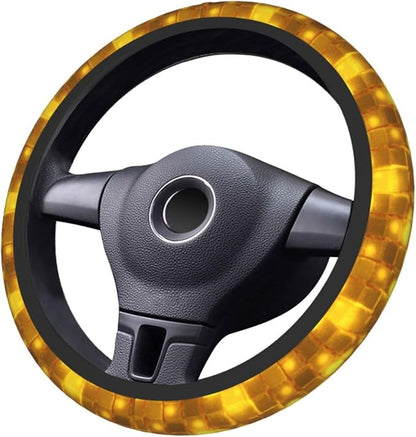 Yellow Bricks Steering Wheel Covers Non Slip Neoprene Universal 15 Inch Steering Wheel Protector Car Cover for Men Women