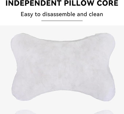 Car Headrest Pillow, Soft Comfortable Memory Foam Automotive Neck Pillow Cushion for Neck Pain Pressure Relief, Universal Fit (Red)