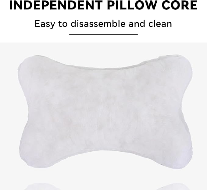 Car Headrest Pillow, Soft Comfortable Memory Foam Automotive Neck Pillow Cushion for Neck Pain Pressure Relief, Universal Fit (Black)