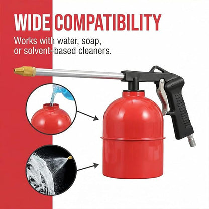 Car Air Engine Cleaning Spray Gun, High-Pressure Vehicle Sprayer Gun Cleaning Tool with Hose, Auto Cleaning Degreaser Sprayer Tool, Universal for SUV RV Truck (Bend Head)