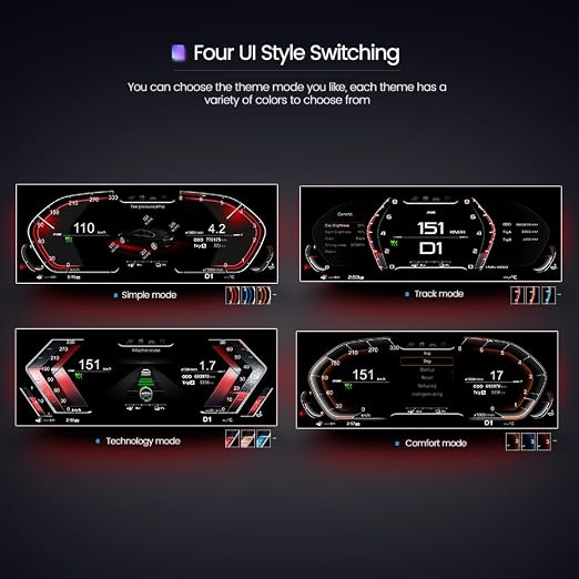 12.3 Inch Digital Gauge Cluster Virtual Cockpit for BMW X6 E71 E72 2007-2013 LCD Instrument Dashboard Speedometer Screen Panel Head Unit