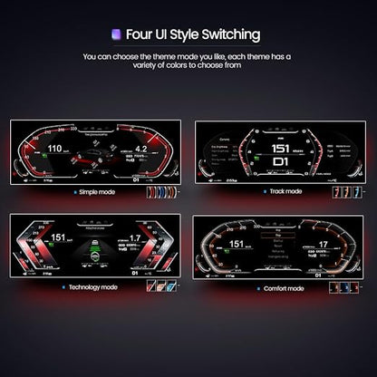 12.3 Inch Digital Gauge Cluster Virtual Cockpit for BMW X6 E71 E72 2007-2013 LCD Instrument Dashboard Speedometer Screen Panel Head Unit