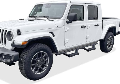 APS Drop Steps Running Boards Compatible with Jeep Gladiator 2020-2026 Crew Cab | Stainless Steel Side Steps Nerf Bars | Anti-Slip | 500lbs Capacity | 5-Year Warranty