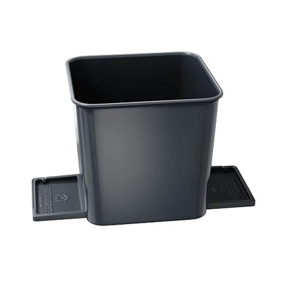 Car Trash Can for Vehicles Leakproof Compact Garbage Bin w/Stability Flap, Anti-Slip Base, Portable Trash Holder for Cars, Trucks, SUVs, Minivans (Gray, Small)