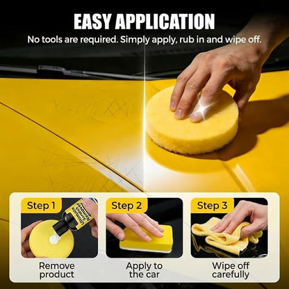 Car Scratch Repair Wax, 2026 New Upgrade Car Scratch Remover Wax with Sponge and Towel, Professional Car Paint Repair Compound for Deep Scratches, Automotive Scratch Repair Kit for Car ，1 Set
