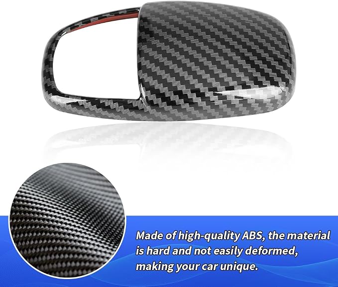 Car Center Console Gear Shift Knob Trim Cover for Dodge Challenger Charger 2015-2023 and Dodge Durango 2018-2026 Auto Interior Accessories Shifters Stick Protection Panel Carbon Fiber Style Kit