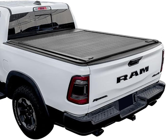 Syneticusa MB Retractable Tonneau Cover for | 2009-2026 Ram 1500 5.7 FT | 6063-T5 Aluminum | Double Lock | 3-Year Warranty | Waterproof Low Profile Hard Truck Bed Cover