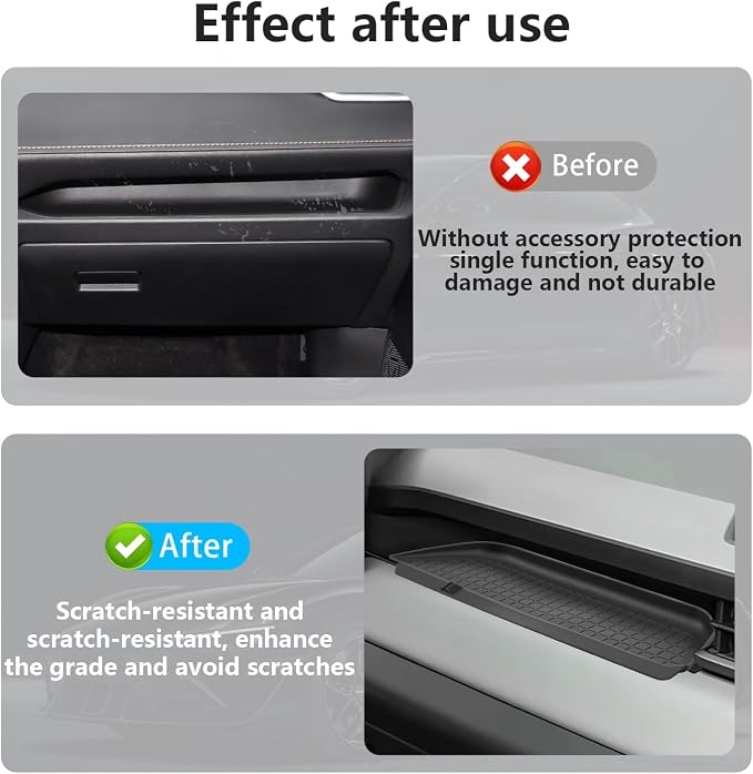 Silicone Passenger Storage Organizer Mat for Toyota RAV4 2026 Silicone Glove Box Organizer Tray Interior Compatible for RAV4 2026 Insert Accessories