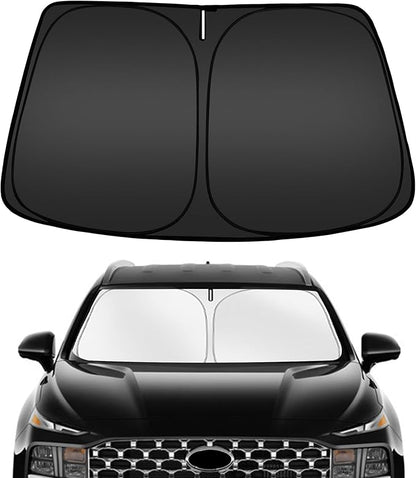 ARISMOTOR Windshield Sun Shade for Hyundai Santa Fe 2019-2025 2026, Custom Fit Foldable Front Window Sunshade Sun Visor Protector, Block UV Rays Keep Your Car Cooler