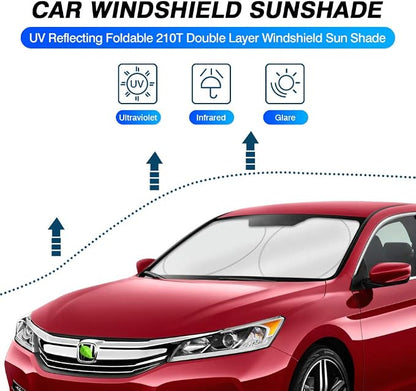 KUST Windshield Sun Shade for Honda Accord 2013-2015 2016 2017 Accessories Custom Fit Sunshade Foldable Sun Protector Block UV Rays Keep Your Car Cooler