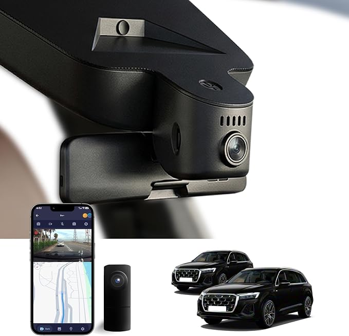 Dual Channel 4K & 1080P Dash Cam for Audi 2019-2026 A4 A6 Allroad A3 A5 Q5 S4 S6 Q7 A8 Q8 S8 TT A7 S5 Q3 e-tron,OEM Style,Loop Recording,Easy Installation,WiFi & App,128G Card
