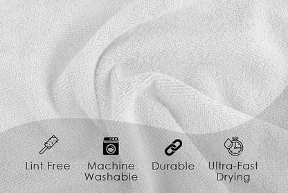 Avalon Towels Microfiber Cleaning Cloths (Value Pack of 36) - Size 16 x 16 Inches, Highly Absorbent Cleaning Rags, Lint Free, Reusable and Washable, Microfiber Towels for Cars