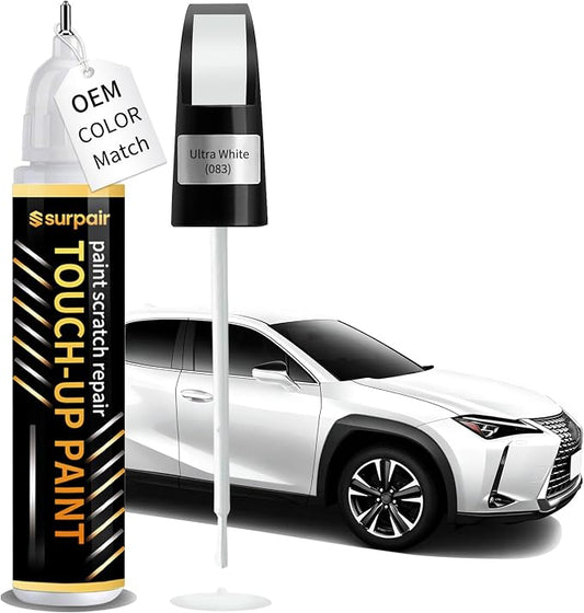Ultra White 083 Touch up Paint for Lexus OEM Color Match Car Scratch Repair Kit for Nicks & Chips Scratches Quick & Easy Paint Fix 2-In-1 Car Scratch Remover Pen