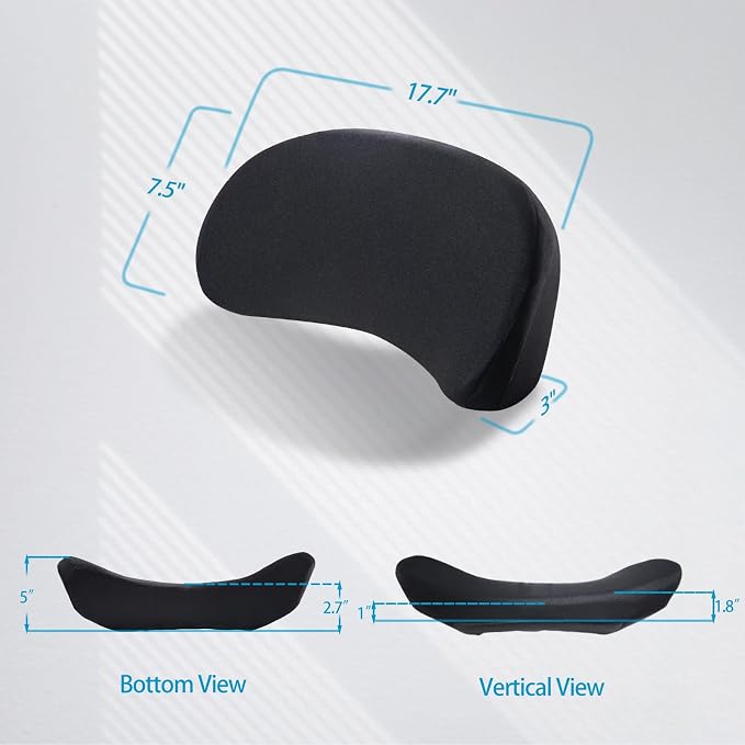 Ergonomic Sacral Cushion for Car & Office Chair - Fills Seat Gap for Tailbone & Lower Back Support, Memory Foam Wedge Pillow for SI Joint Comfort, Non-Slip Design with Seat Anchor