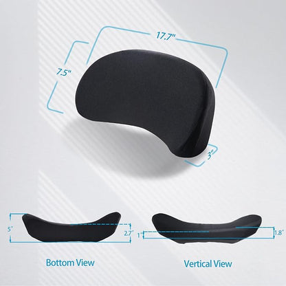 Ergonomic Sacral Cushion for Car & Office Chair - Fills Seat Gap for Tailbone & Lower Back Support, Memory Foam Wedge Pillow for SI Joint Comfort, Non-Slip Design with Seat Anchor