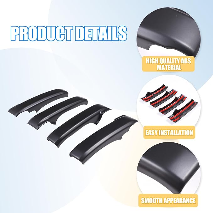ABS Car Inner Door Handle Decoration Cover Trim Fit for Toyota Tundra/Sequoia 2007-2021 Interior Car Accessories (Matte Black)