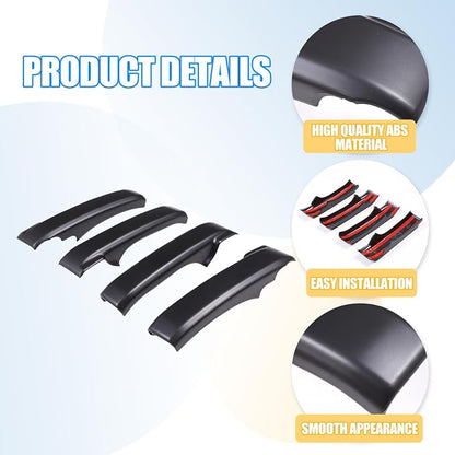 ABS Car Inner Door Handle Decoration Cover Trim Fit for Toyota Tundra/Sequoia 2007-2021 Interior Car Accessories (Matte Black)