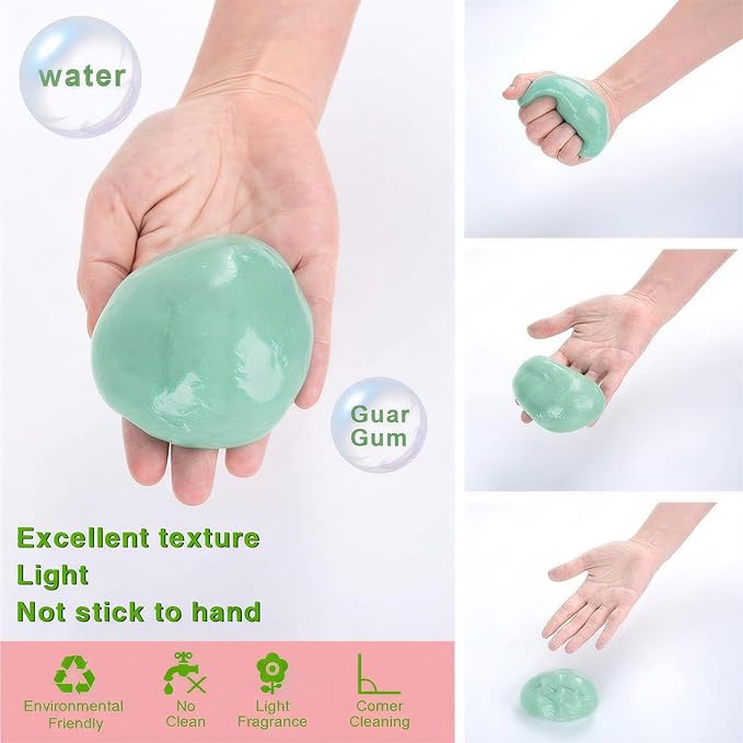 ASFSKY Car Cleaning Gel (3 Pack) Cleaning Putty Universal Dust Cleaning Car Interior Cleaner Keyboard Dust Remover Car Slime Gifts for Men Women Girl