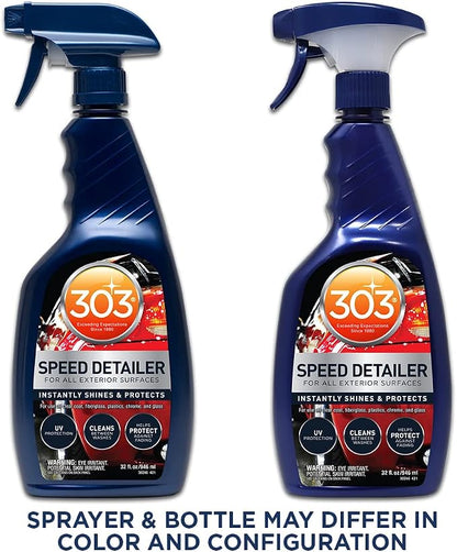 303 Automotive Speed Detailer - Instantly Shines & Protects, Perfect for in Between Washes, Provides Superior UV Protection, Helps to Repel Dust & Dirt, 32oz (30246CSR) Packaging May Vary