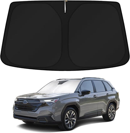 KUST Windshield Sun Shade for 2025 2026 Subaru Forester Accessories Custom Fit Full Covered Sunshade Block UV Rays Keep Your Car Cooler