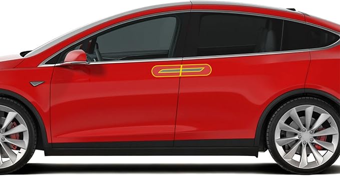 for Tesla Model X 2016-2021 TPU Pre-Cut Paint Protection Film Car Vinyl Wrap PPF Transparent Protective Anti-Scratch Self Healing Shield Guard Waterproof Car Wrap Film for Door Handle