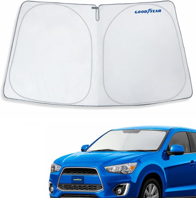 Goodyear Foldable Windshield Sunshade for Mitsubishi Outlander Sport 2011-2026, Car Accessories, Sunshade Cover, Sun Shade Car Windshield, Window Sun Blocker - GY008263