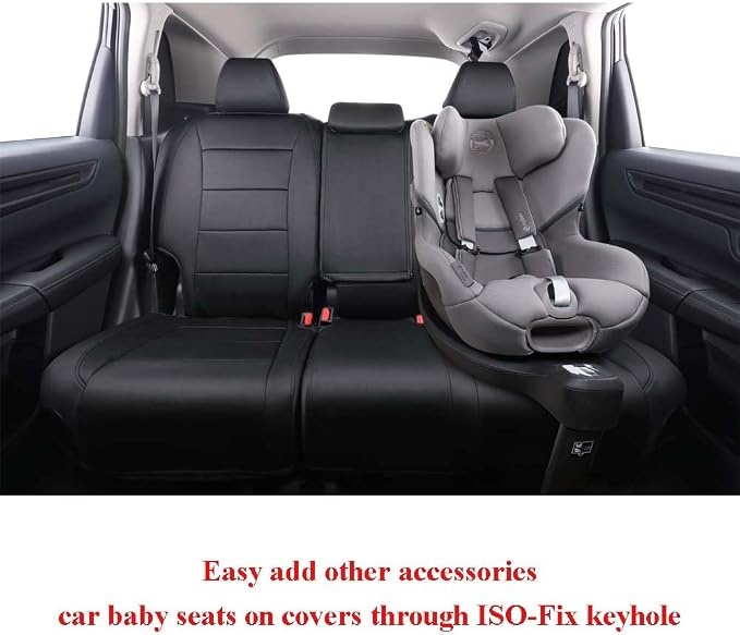 EKR CRV Seat Covers Custom Fit for Honda CRV 2015 2016 Full Set Car Seat Cover for SUV,Black Truck Seat Protectors,Neoprene (Black)