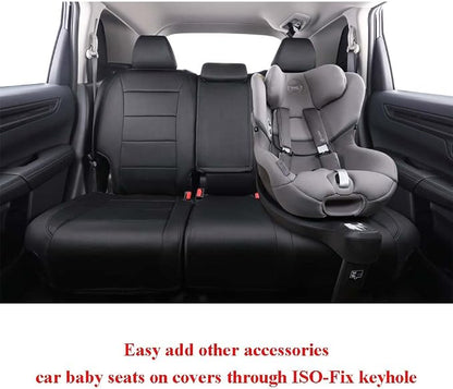 EKR CRV Seat Covers Custom Fit for Honda CRV 2023 2024 2025 2026 Car Seat Cover Full Set for Trucks SUV,Waterproof Car Seat Cushion,Neoprene (Black)