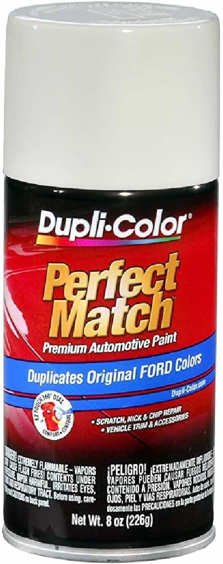 Dupli-Color EBFM03847 Perfect Match Automotive Spray, Ford Pure White, C/9E/YG – 8 oz. Aerosol Can