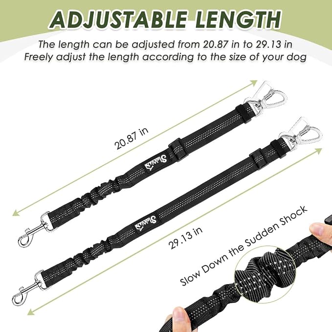 Lukovee Dog Car Harness Seat Belt, Adjustable Mesh Breathable Vest with Elastic Bungee Tether, Soft Padded 2-in-1 Safety Car Harness Seatbelt for Small Medium Large Dogs (Camouflage,M)