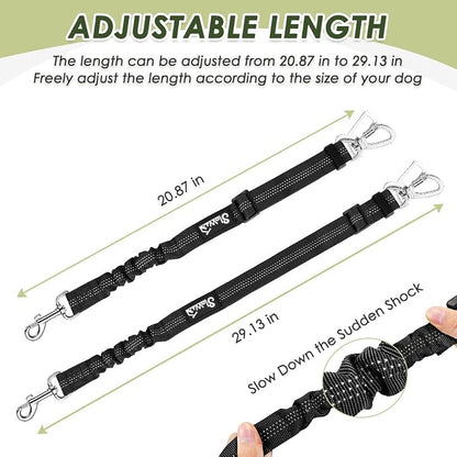 Lukovee Dog Car Harness Seat Belt, Adjustable Mesh Breathable Vest with Elastic Bungee Tether, Soft Padded 2-in-1 Safety Car Harness Seatbelt for Small Medium Large Dogs (Camouflage,M)