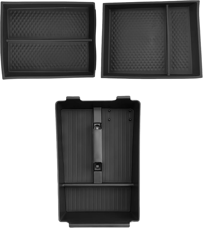 SXCY 2PCS for 2025 2026 Murano Center Console Organizer [Armrest Tray + Under Tray] for Nissan Murano 2025 2026 Central Control Box Murano 2025 2026 Accessories Armrest Organizer Console Storage