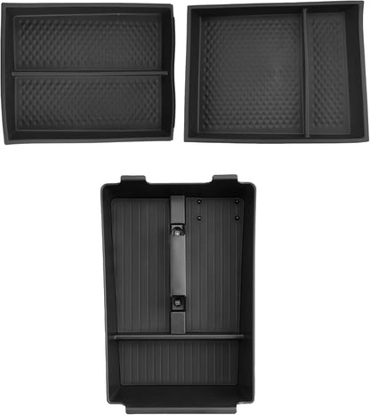 SXCY 2PCS for 2025 2026 Murano Center Console Organizer [Armrest Tray + Under Tray] for Nissan Murano 2025 2026 Central Control Box Murano 2025 2026 Accessories Armrest Organizer Console Storage