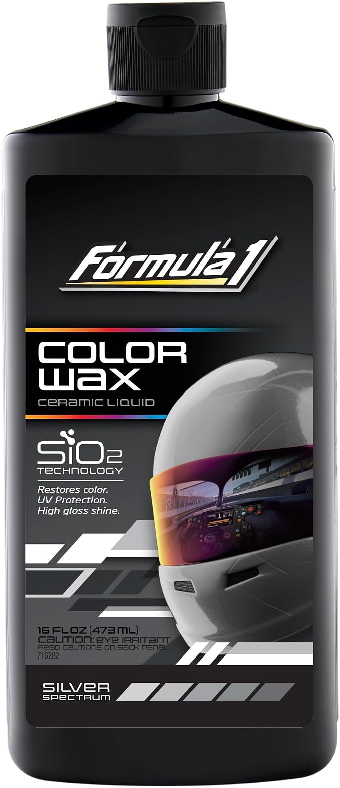 Formula 1 Color Wax Liquid for Silver Cars, Gives Ceramic Water Beading Protection and Ultimate Shiny Finish, Fills Minor Scratches with Color-Match Pigment, 16 oz