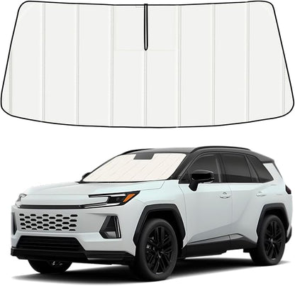 Windshield Sun Shade for Toyota RAV4 2026 LE, XLE, Premium, XSE, Limited, SE, TRD Off-Road, Front Window Visor Accessories, Folding Design Blocks Heat & UV Rays Maintain Cool Interior