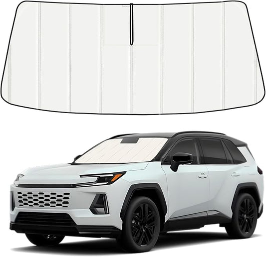 Windshield Sun Shade for Toyota RAV4 2026 LE, XLE, Premium, XSE, Limited, SE, TRD Off-Road, Front Window Visor Accessories, Folding Design Blocks Heat & UV Rays Maintain Cool Interior