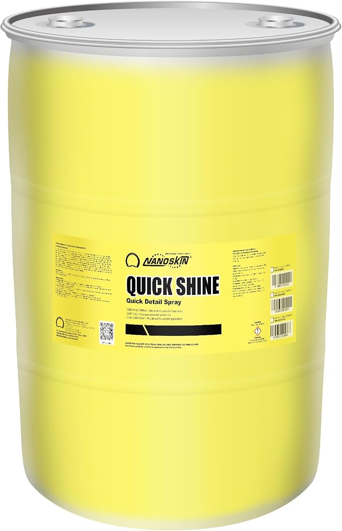 Nanoskin QUICK SHINE Quick Detail Spray 30 Gallons - Waterless Detailer Spray for Car Detailing | Deep Gloss Car Wax Booster & Clay Lubricant | Removes Dust, Smudges, Fingerprints & Other Contaminants