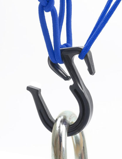 PowerTye 50153 Blue 15"X15" Cargo Net featuring 6 Adjustable Hooks & Tight 2"x2" Mesh