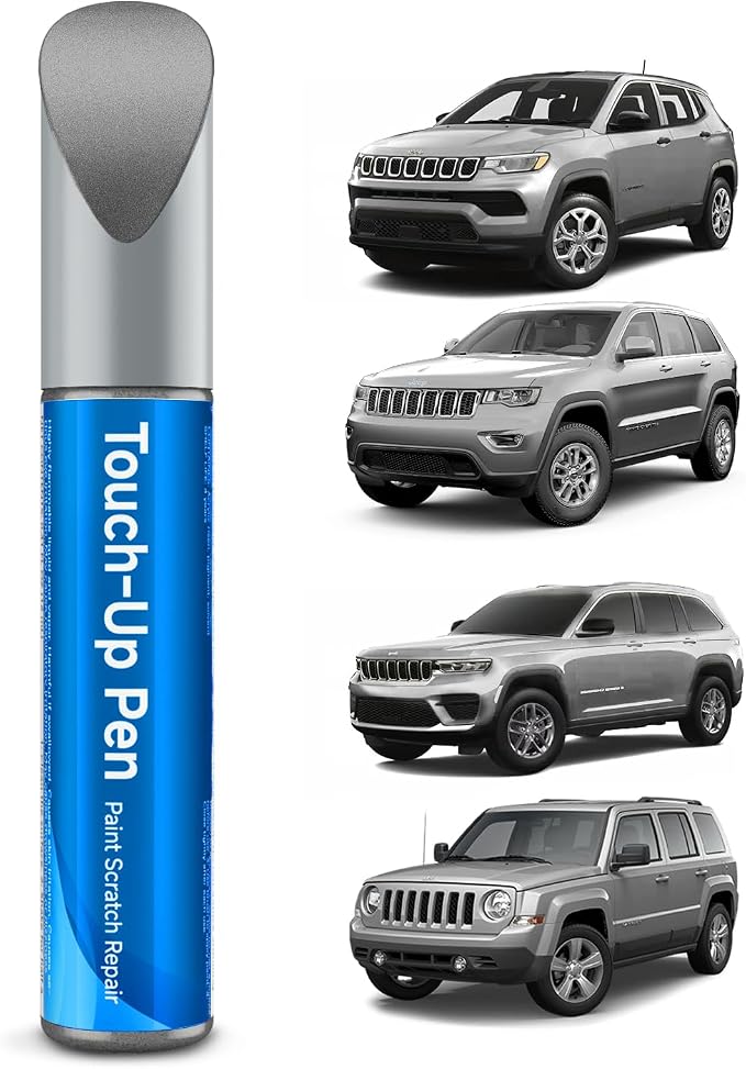Touch Up Paint Compatible with Jeep Exact Match Touch Up Paint Car Scratch Repair (Billet Silver Metallic(PSC/JSC) Compatible with Cherokee/Compass/Grand-Cherokee/Patriot/Wrangler-JK/Wrangler-JK-Unlimited)