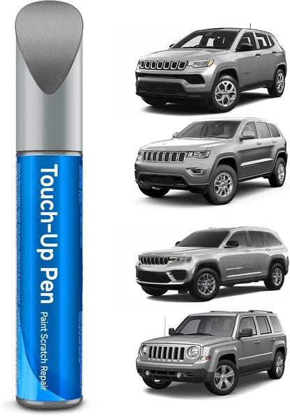 Touch Up Paint Compatible with Jeep Exact Match Touch Up Paint Car Scratch Repair (Billet Silver Metallic(PSC/JSC) Compatible with Cherokee/Compass/Grand-Cherokee/Patriot/Wrangler-JK/Wrangler-JK-Unlimited)