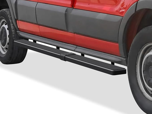 APS (Black Stainless Steel 5 inches) Running Boards Nerf Bars Side Steps Compatible with Ford Transit 2015-2026 Full Size Van 3-Door (Exclude 2022-2026 E-Transit)