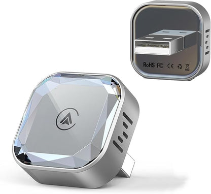 Wireless CarPlay Adapter for Apple iPhone & Android, Plug and Play 2-in-1 Wireless Car Dongle Bluetooth 5.4 Car Play Adapter, Wired to Wireless USB-A/Type-C Port Mini Sized & Fast Connection