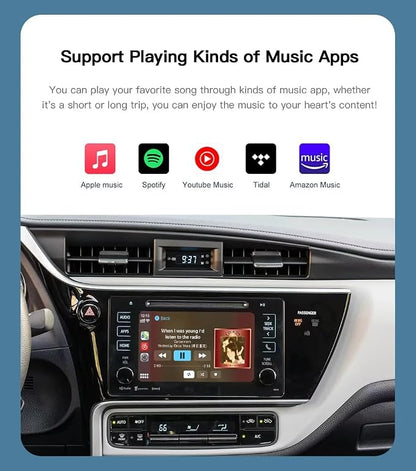 Carplay Adapter Wireless Carplay Retrofit Kit Decoder for Toyota Touch2 & Entune2.0 2014-2019 Fit for Tundra/4Runner/RAV4/Tacoma/Camry/Corolla/Avalon/Prius/CH-R/Sienna/Highlander