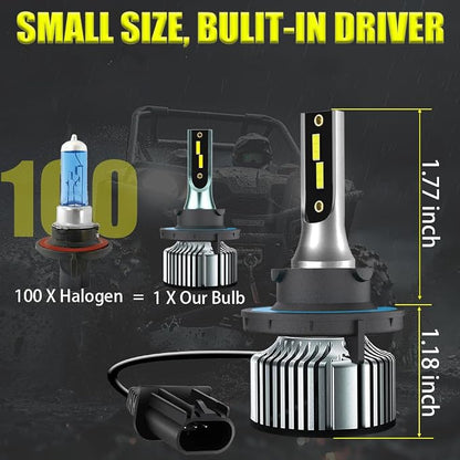 2004-2014 Ford F150 Hi-Lo Beam&Fog Light Bulbs Combo,6000K,40000LM | H13(9008)/9145 Lights, f-150 off-road high low bulb, super bright, DIY Replacement, Plug and Play, Pack of 4