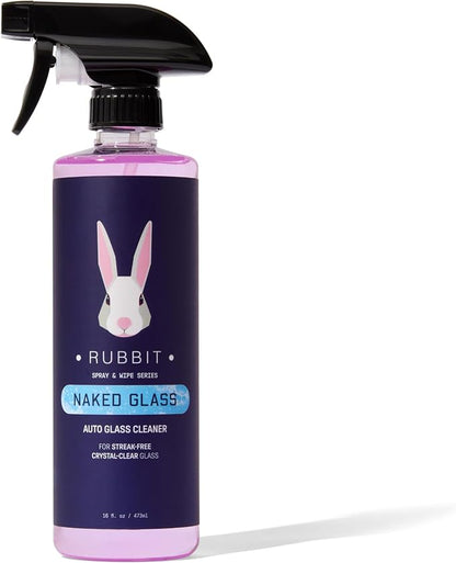 Naked Glass Cleaner, Auto Glass Spray for Detailing Car Mirrors, Windows, and Interior Surfaces, Streak Free Shine, Quick Spray and Wipe Formula, Car Cleaning Supplies, 16 FL Oz