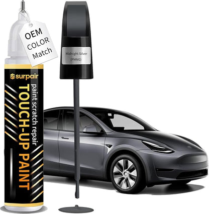 Midnight Silver PMNG Touch up Paint for Tesla OEM Color Match Car Scratch Repair Kit for Nicks & Chips Scratches Quick & Easy Paint Fix 2-In-1 Car Scratch Remover Pen