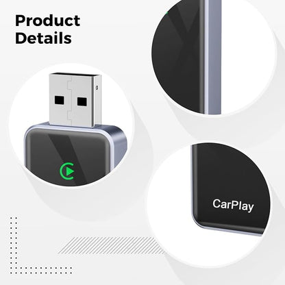 Adapter Carplay Wireless, Auto Conversion Box Android Upgraded, Adapter Carplay Smart, Connectivity Cordless for Integration Vehicle Universal