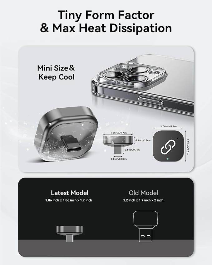 Spedal 2026 Wireless CarPlay Apapter USB C, Plug & Play Auto-Connect, Compatible with Vehicles from 2016 with Series CarPlay/Android Car, 5G/2.4G Dual-Band WiFi, Stable Car Play Android Auto Dongle